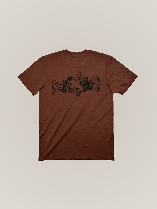 'Groovy Frog' Organic Tee (Chestnut)